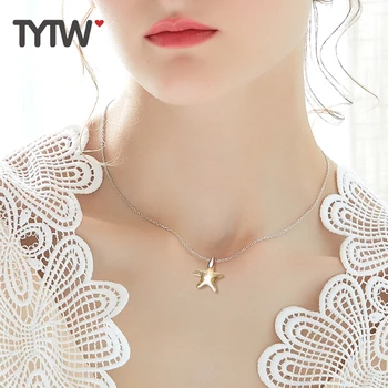 TYTW cristale din Austria Coajă de Ocean star S925 sterling silverelegant femei colier fete cadou colier