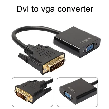 1080P DVI-D 24+1 Pin Male la VGA 15Pin Femeie Activă Cablu Adaptor Convertor @M23