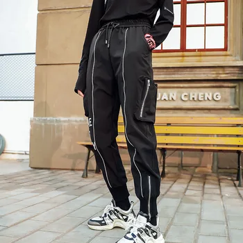 Valul de brand casual, pantaloni harem de sex feminin 2019 toamna coreean femei salopeta neagra vrac buzunare mari pantaloni pentru femei