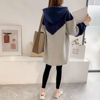 Moda Casual Mozaic Hanorace Bluza Femei Cu Maneci Lungi Zip Pulovere Mid Mult Sex Feminin Uza 2019