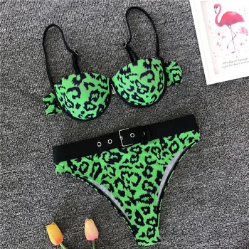 Imayio talie mare Set de Bikini Femei leopard bikinis2019 Push up Costume de baie de imprimare de Costume de baie sexy costume de baie