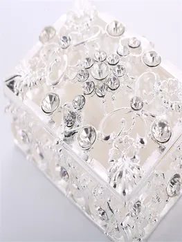 Cadouri De Nunta Cosmetice Cutie De Depozitare Cutie De Bijuterii Cu Diamante Recipient De Metal Parte Cutie De Argint Decor Acasă