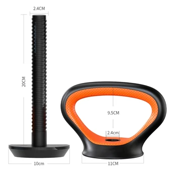 Reglabil Kettlebell Mâner Pentru Utilizare Cu Plăci De Greutate De Antrenament De Gimnastică Acasă Confortabil Kettle Bell Grip De Fitness Gantera Echipamente