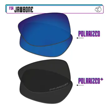 EZReplace Polarizat Lentile de Înlocuire pentru Oakley Jawbone ochelari de Soare - BlackPPlus-SapphireP