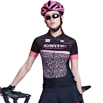 Santic 2018 Ciclism Jersey Pentru Femei Maneci Scurte Jersey Camisa Ciclismo Respirabil Road Biciclete De Munte Jersey Biciclete Imbracaminte