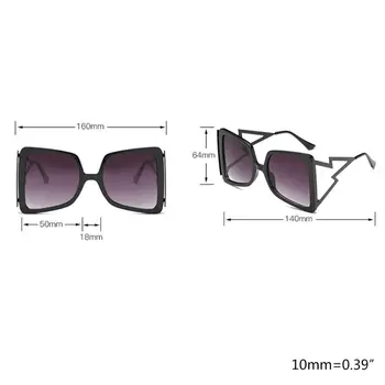 Cadru mare Gradient de ochelari de Soare Moda Supradimensionate Pătrat UV400 Ochelari de Umbra în aer liber Ochelari de Soare Ochelari