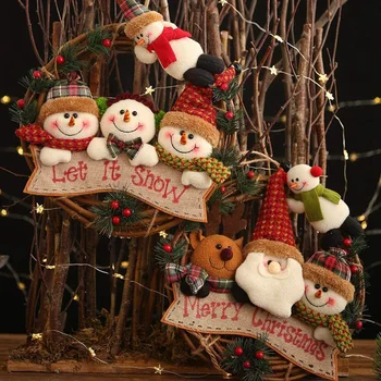 1 Buc Coroană de Crăciun ,Usa Decorațiuni pentru Crăciun Vacanță Ușa din Față Ornamente