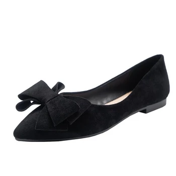 2021 Pantofi Plat pentru Femei Subliniat Toe Balerini Moi Mocasini Casual Singur Pantofi Doamnelor Mocasini Arc-nod Alunecare Pe Balerina