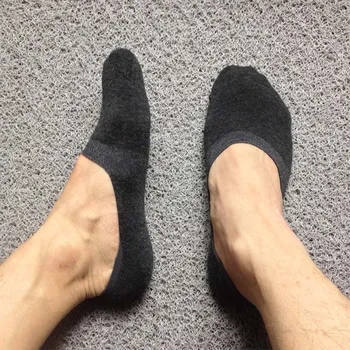 5Pairs/Lot Șosete Om de Moda Mens Papuci de casă Solidă Bumbac Adidași Invisiable Durere Toc Șosete Moale Gel de Cauciuc Sapatos Șosete