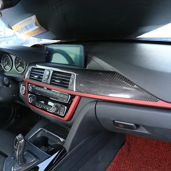 LHD pentru BMW F30 F31 F32 F33 F34 F36 Accesorii Real Fibra de Carbon de Bord Auto Panou Capac Decorativ Autocolant de Interior Tapiterie