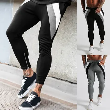 Modă de Înaltă Calitate pentru bărbați Pantaloni Fitness Musculare de sex Masculin Sport în aer liber, care Rulează Împletit Respirabil, absorbant de sudoare Pantaloni