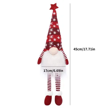 Gnome crăciun fără Chip de Păpușă Luminos Timer Poartă Pălărie Tricotate cu picioare Lungi Papusa de Anul Nou 2021 Cadou de Crăciun Pentru Copii