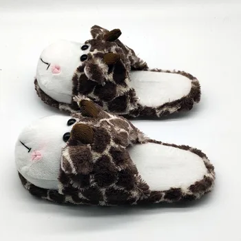 Animal de interior cald personalizate blană papuci de lemn uscat pantofi Personalizate papuci de Casa Papuci de casa pentru Copii barbati femei pantofi de iarna