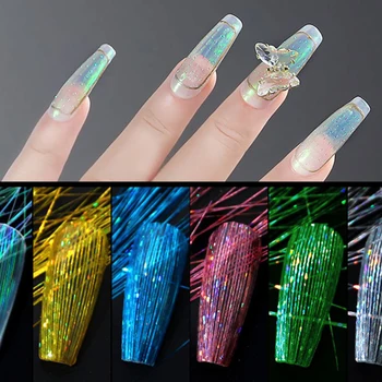 Fluorescente de Mătase de Unghii de Arta din fibra de sticla de Forme de Prelungire Gel Acrilic Sfaturi de Constructii Cuie Manichiura Instrument DIY