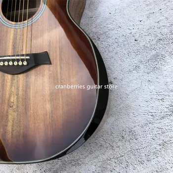Stângă acustice guitarall lemn de esență tare Secțiune model 41 cm K24ce chitara acustica,lemn de trandafir fretboardcustom magazin,transport Gratuit