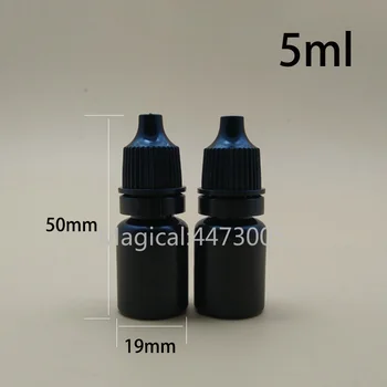 10ml 5ml Negru Cosmetice Plastic Lichid Aruncă Sticla Goală Farmaceutice Ulei Esențial Dropper Sticle de Lumină Evita Transport Gratuit