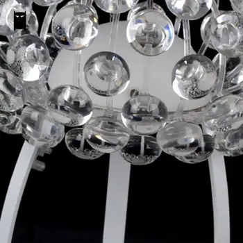 35/50cm Acrilic Minge Umbra de Sticlă Rotund Caboche Abajur de Lampă de Masă de Fixare Moderne Abajour Birou Lumină Luminaria Design Dormitor