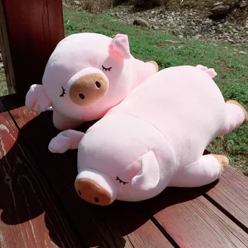 45cm Noua Creatie de Porc Roz de Pluș Moale Papusa Jucării Drăguț Porc Norocos Perna Cadou pentru Copii, Pentru Copii Fata de Iubitorii De Cadou de Crăciun