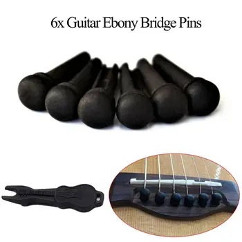 6 Buc/set Șir de Cuie Pin pentru Chitara Acustica Abanos Podul Ace + Ace Extractoare Guitarra Accesorii Instrument Muzical cu Coarde