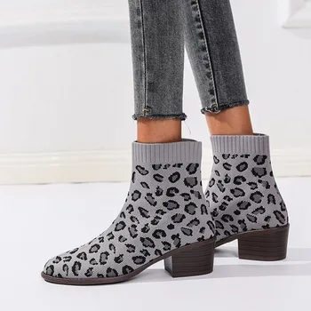 Pantofi pentru femei de moda noua superba șosete cizme groase cu talpa moale elastic confortabil cizme Martin mare pantofi