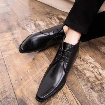 Înălțimea Increasedl Retro Bullock Design de Oameni de Afaceri Clasic Formale Pantofi cu varful Ascutit din piele pantofi Barbati Oxford Pantofi Rochie