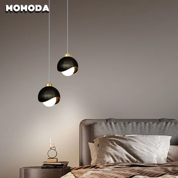 LED Lămpi Suspendate Moderne Noptiera Pandantiv Lumini pentru Masă Living Dormitor Decor Acasă de Cupru Rotund Minge de Corpuri de iluminat