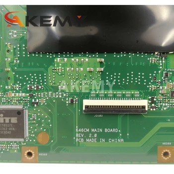 Akemy K46CA Laptop placa de baza pentru ASUS A46C S46C E46C K46CB K46CM placa de baza SLJ8E HM76 I7-3517U 90R-NPVMB1000U