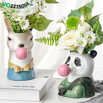 Creative Nordic Moderne Animal Ghiveci Panda Bonsai Ghiveci Masa Living Plantat Gradina Vaze pentru Decor Acasă Vaza
