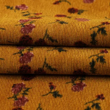 100*150cm Vintage Florale Imprimare Catifea Moale de Catifea Tesatura Pentru Diy Masă Rochie de Îmbrăcăminte pentru Copii Cortina Sac de Cusut Tesatura
