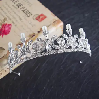 Petrecere de nunta Mireasa domnisoare de Onoare Coroană de Flori Tiara + Colier Cercei Set Bijuterii articole pentru acoperirea capului Printesa Ornament de Par 2018 SJT0028