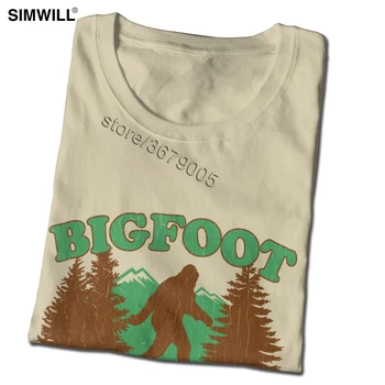 Urban Tricou Barbati din Bumbac Bigfoot Ascunde Și de a Căuta Tee Maneci Scurte distressed vintage look Casual Tricou de Vara T-shirt Îmbrăcăminte de Sus