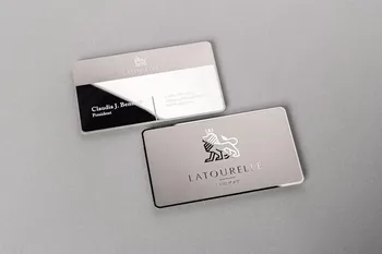 En-gros de înaltă calitate personalizate oglindă de metal business card