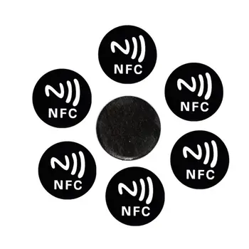 6PCS Negru Anti Metal Autocolant NFC Ntag213 Categorie NTAG 213 Metalice Eticheta Insigne Simbol pentru Telefoanele Mobile Inteligente
