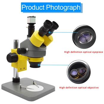 De înaltă Precizie Trinocular Simul Focal Stereo Microscop Cu Camera de 8 inch Lcd Pentru iPhone IC de Reparare