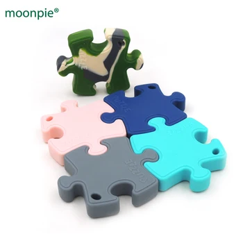 Noi 5pcs asortate copil jucării teether silicon teether puzzle harta forma jucărie BPA GRATUIT dentitie DIY nursing farmec BST07
