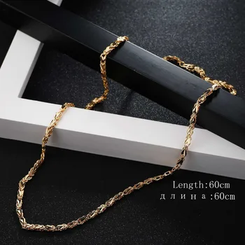 Shamty Lanț de Moda Coliere Unisex Coliere Bijuterii Aur Pur de Culoare 4MM Farmece Lanț Plat Snake Pentru Femei, Bărbați Bijuterii L30001