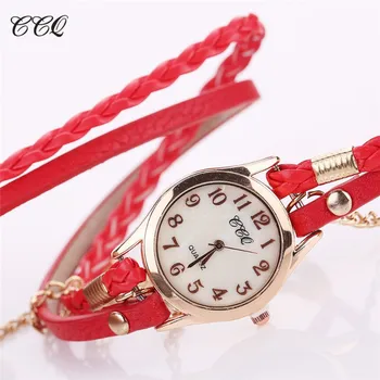 CCQ Brand de Lux Vintage din Piele Brățară Ceas Bărbați Femei Ceas doamnelor designer de ceasuri, ceasuri de lux pentru femei 2018
