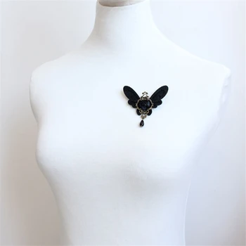 Unic Fluture Insigna Negru Retro Moda Simțit Brosa pentru Femei Accesorii pentru Rochie Pulover Haina Eșarfă Sac de Decor