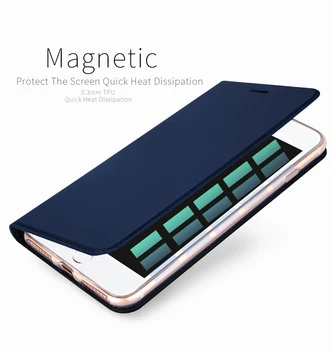 Film de sticlă) din Piele de Caz pentru iPhone 8 Caz iPhone8 Plus Cover pentru iPhone 7 Plus 8 Plus Original Portofel de Lux Magnet caz flip