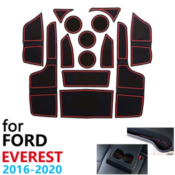 Anti-Alunecare de Cauciuc, Cupa de Perna Ușa Groove Mat pentru Ford Everest Tendință 2016~2020 2017 2018 2019 14Pcs Accesorii mat pentru telefon