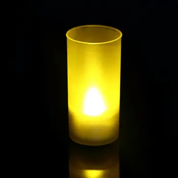 1 BUC LED Reîncărcabilă parfumate decorative ceai lumina lumanarea set fără flacără Senzor de Sunet Lumanare LED velas lumânări ledLight bougeoir