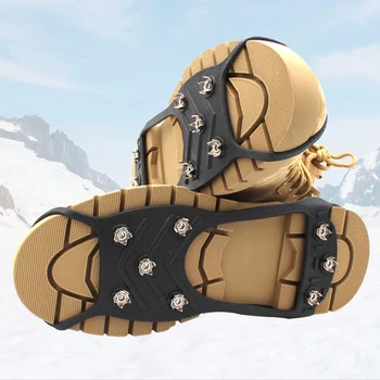 2 BUC 8 Dinte Crampon Non Alunecare Pantof Acoperi Portabil Alpinism Pantofi Știfturi de Gheață de Prindere Zapada Antiderapante Incaltaminte Adidas Outdoor Accesorii