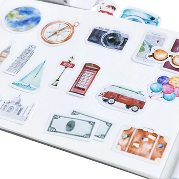 20box en-gros Autocolant kawaii Călătorie hârtie autocolant decor autocolant Scrapbooking Papetărie Camera/masina jurnal 44mm