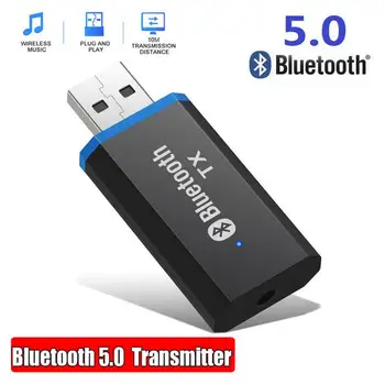 Bluetooth Audio 5.0 Receptor Transmițător USB Mini Jack de 3,5 mm AUX Stereo Adaptor Wireless Pentru TV, PC-uri Auto mai Noi Căști