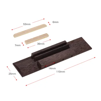 Ukulele Pod DIY Părți Podul de lemn de Trandafir din material Plastic Șa și Piuliță pentru 4 Corzi Ukulele Accessaries