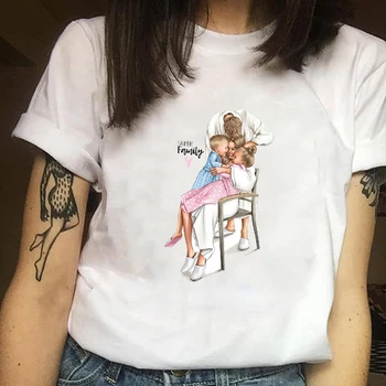 Femei Haine de Imprimare Doamnelor Dragoste Desene animate Mama Mama Imprimate Vara Femei Femei Femei Top Casual Tricou Tricou Femei T-shirt