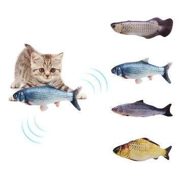 30CM Pisica animale de Companie Jucării Electronice Electrice de Încărcare USB de Simulare Pește Jucării Pentru Pisica Câine Guma de Joc Musca Consumabile Jucărie