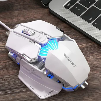 RGB lumina de Fundal Gaming Mouse-ul Plug and Play Pentru PC Laptop Reglabil DPI Optic cu Fir USB Portabil Macro de Programare 6 Butoane
