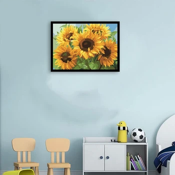 Floarea-Soarelui Flori Abstracte Pictura Diy Digitale A Crescut De Pictură De Numere Modern Lily Arta De Perete Poza Pentru Decor Acasă