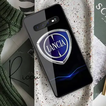 Moda de Lux Auto LANCIA logo Caz Telefon din Sticla Temperata Pentru Samsung S20 Plus S7 S8 S9 S10E Plus Nota 8 9 10 Plus A7 2018